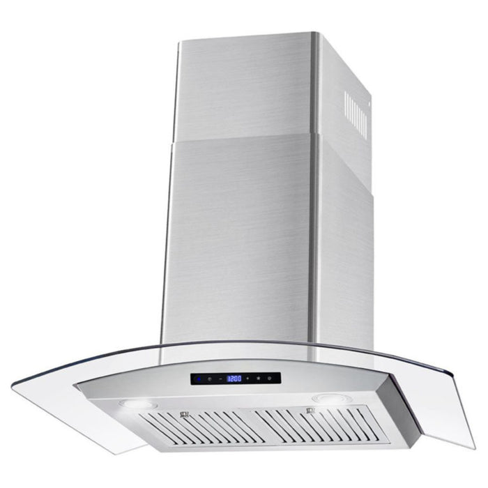 Cosmo 30 In. Ducted Wall Mount Range Hood in Stainless Steel with Touch Controls, LED Lighting and Permanent Filters  COS-668AS750