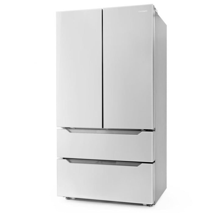 Cosmo 22.5 cu. ft. 4-Door Counter Depth French Door Refrigerator with Recessed Handle in Stainless Steel COS-FDR225RHSS