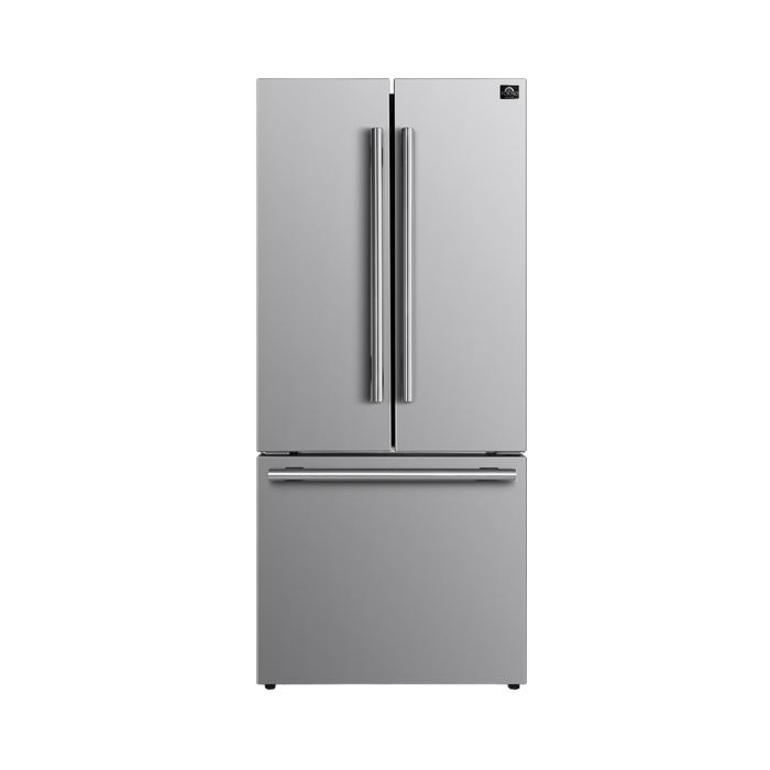 Forno 31 In. French Door Refrigerator 17.5 Cu. Ft. with Ice Maker in Stainless Steel FFFFD1974-31SB