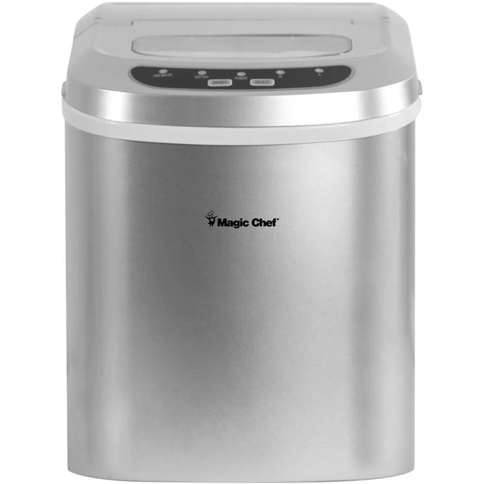 Magic Chef 27 lbs. Portable Ice Maker in Silver MCIM22SV